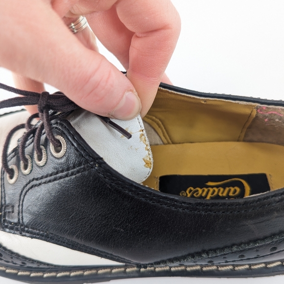 Vintage 90s Candies Wingtip Oxfords Black and White Size 7 - Picture 8 of 10